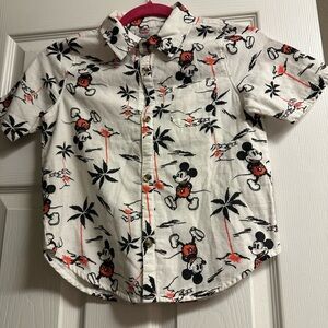 Junk Food Clothing Kids' White and Black Mickey Mouse Shirt